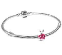 PANDORA Set regalo da donna con bracciale in argento e ciondolo a forma di lumaca rosa, regalo romantico, confezione multiprodotto 21773 19 cm