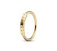 PANDORA Signature - Anello con logo in oro 14k