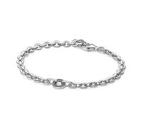 PANDORA Signature Bracciale con pavé con catena in argento Sterling con zirconia cubica trasparente, 16