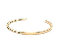 PANDORA Signature - Bracciale rigido aperto I-D, placcato in oro 14k