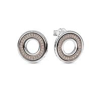 ORECCHINI LOGO E PAVE' BICOLORE DONNA PANDORA