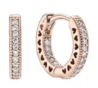 Orecchini a cerchio Hearts 286317C01 donna argento