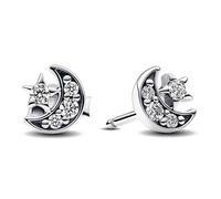 Pandora Sparkling Moon and Star Stud Earrings 292990C01