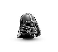 Pandora Star Wars Darth Vader Charm in argento e argento Sterling ossidato della collezione Star Wars x, misura unica, Argento sterling, Non pertinente.