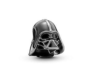 Pandora Star Wars Darth Vader Charm in argento e argento Sterling ossidato della collezione Star Wars x, misura unica, Argento sterling, Non pertinente.