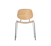 Pandora Steel Chair Rovere oliato/Gambe cromate
