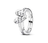 PANDORA Stranger Things 193575C00 - Anello da donna con scritta Bugieen, Argento sterling, Nessuna pietra preziosa