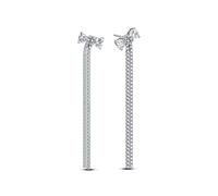 Pandora Orecchini pendenti in argento con zirconi fiocco 293544C01