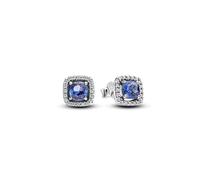 ORECCHINI PUNTO LUCE QUADRATO BLU DONNA PANDORA TIMELESS
