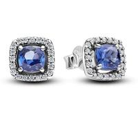ORECCHINI PUNTO LUCE QUADRATO BLU DONNA PANDORA TIMELESS
