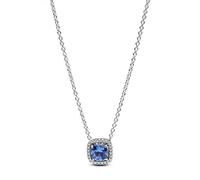 PANDORA Timeless 393560C01-45 - Collana in argento sterling con zirconi, 45 cm, colore: blu, 45 cm, Argento sterling, Pietra mista