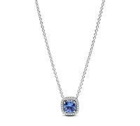 PANDORA Timeless 393560C01-45 - Collana in argento sterling con zirconi, 45 cm, colore: blu, 45 cm, Argento sterling, Pietra mista