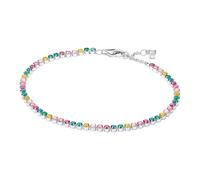 PANDORA Timeless 593927C03-16 Bracciale tennis arcobaleno in argento sterling con zirconi e cristallo artificiale, compatibile con Moments, dimensioni: 16 cm