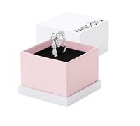 PANDORA Timeless Anello a fascia scintillante in argento Sterling con zirconia cubica trasparente, 48