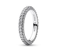 PANDORA Timeless Anello a fila singola in argento Sterling con pavé e zirconi cubici trasparenti, 60