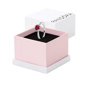 Pandora Romantico anello in argento con cristallo rosso Timeless 198421C02 56 mm