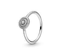 PANDORA Timeless Anello elegante e brillante, in argento con zirconia cubica trasparente, 60