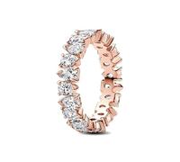 PANDORA Timeless Anello Eternity placcato in oro rosa 14 k con zirconi cubici trasparenti, 48