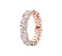 PANDORA Timeless Anello Eternity placcato in oro rosa 14 k con zirconi cubici trasparenti, 50