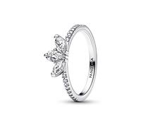 PANDORA Timeless Anello Herbarium a grappolo in argento Sterling con zirconia cubica trasparente, 58