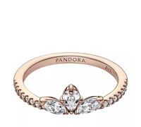 PANDORA Timeless Anello Herbarium Cluster placcato in oro rosa 14 k con zirconi cubici trasparenti, 60