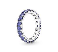 PANDORA Timeless Anello in argento Sterling con cristallo blu principessa, 58