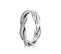 PANDORA Timeless - Anello Intreccio del Destino, con pavè e pietre di zirconia cubica, in argento