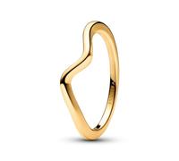 PANDORA Timeless Anello ondulato placcato in oro 14k, 50