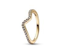 Pandora Anello placcato oro con zirconi cubici Timeless Shine 162539C01 58 mm