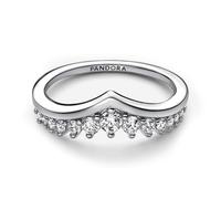 PANDORA Timeless Anello Wish con pavé fluttuante, in argento Sterling con zirconia cubica trasparente, 48