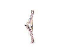 PANDORA Timeless Anello Wish Sparkling Pink placcato in oro rosa 14 k con zirconi cubici rosa fairy tale, 52