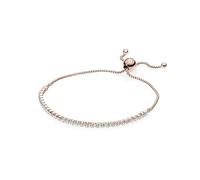 PANDORA Bracciale blu brillante con chiusura a disco e maglia snake in argento Sterling, 23