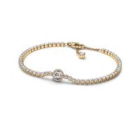 Pandora Bracciale tennis placcato oro scintillante con zirconi Shine Timeless 569416C01 18 cm