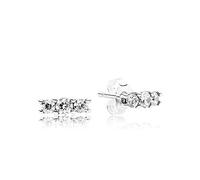 Pandora Orecchini 290725CZ Timeless a bottone in argento scintillante con zirconia cubica trasparente