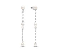 PANDORA Timeless Orecchini pendenti in argento Sterling con perla coltivata d'acqua dolce trattata bianca, Orecchini Pendenti