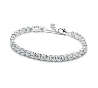 PANDORA Bracciale tennis da donna in argento con zirconi 593539C01, 18 cm, Argento sterling, Zirconia cubica
