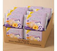 Pandorì Soffici Ripieni All’Albicocca, Dolci Monoporzione Da 150g, Confezioni Da 3, 6 O 12 Pezzi, Ideali Per Colazione, Merenda, Soffice Con Cuore Fruttato Cremoso (12 Pezzi x 150g)