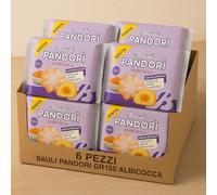 Pandorì Soffici Ripieni All’Albicocca, Dolci Monoporzione Da 150g, Confezioni Da 3, 6 O 12 Pezzi, Ideali Per Colazione, Merenda, Soffice Con Cuore Fruttato Cremoso (6 Pezzi x 150g)