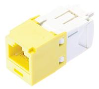 Panduit UTP RJ-45 MiniJack kat6, Yellow Yellow - Adattatore per Cavo (Yellow, Female Connector/Female Connector, Giallo