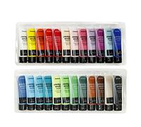 Panduro Set di colori acrilici opachi, con 24 tubetti da 30 ml, a base d'acqua e vegano, colori acrilici colorati per tela, carta, legno, tessuto