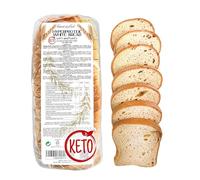 Pane bauletto BIANCO KETO PROTEICO Line@diet | 30% di PROTEINE, low carb, low sugar, ipocalorico, ricco di FIBRE (1 confezione pane bianco)