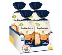 Pane Bauletto Classico Senza Glutine, 300 g, Pane in Cassetta Morbido con Pasta Madre, Ideale per Toast, Tramezzini e Sandwich, Confezione Multipla da 4/8/12 Pezzi (12 PEZZI)