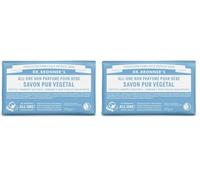 Pane di sapone senza profumo Dr Bronner's 140 g (Confezione da 2)