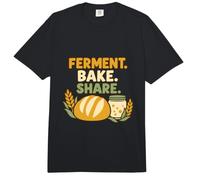 Pane e lievito Madre con Ferment. Bake. Share. e spighe Comfort Colors Adult Heavyweight T-Shirt