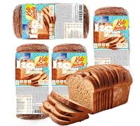 Pane KETO Proteico, 4 CONFEZIONI Pane chetogenico, 13,5g Proteine, 3,6g di Carboidrati, Keto Friendly, 16 Fette con Omega 3