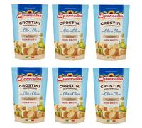 Panealba 6X Crostini Mediterraneo con Olio di Oliva Spuntino Salato non Fritto 100g