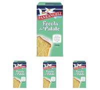 Paneangeli Fecola di Patate 250 g, Pronta per l’Uso, Ideale per Torte e Biscotti Friabili e per Addensare Creme Budini e Salse, Prodotto Vegano, Astuccio da 250 g Complessivi (Confezione da 4)