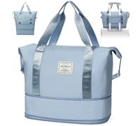 Paneerte Borsone da Viaggio Donna, Pieghevole Borsone Da Viaggio, Borsa da Viaggio Donna Borse Per Bagagli Bagnati e Bagnati, Borsa da Weekend, Borsa Per Lo Sport e Il Viaggio, Blu Navy