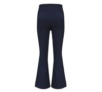 Panegy Ragazze Flare Leggings Foderato in Pile Termico Yoga Collant Bambini Gioventù Inverno Caldo Scuola Pantaloni Stretch Vita Alta Bell Bottoms Pantaloni Blu 6-7 Anni