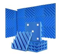 Paneles acústicos 12/24 Pcs Home Studio Acoustic Absorption Panel Groove Sound Absorber High Density 3d Decorative Wall Panels(LXC-Blue,24 Pcs,Medium Density)